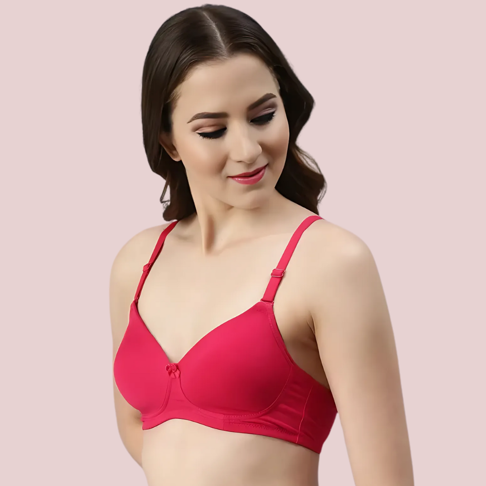 Passion Plunge – Red Seamless Padded Bra image 2