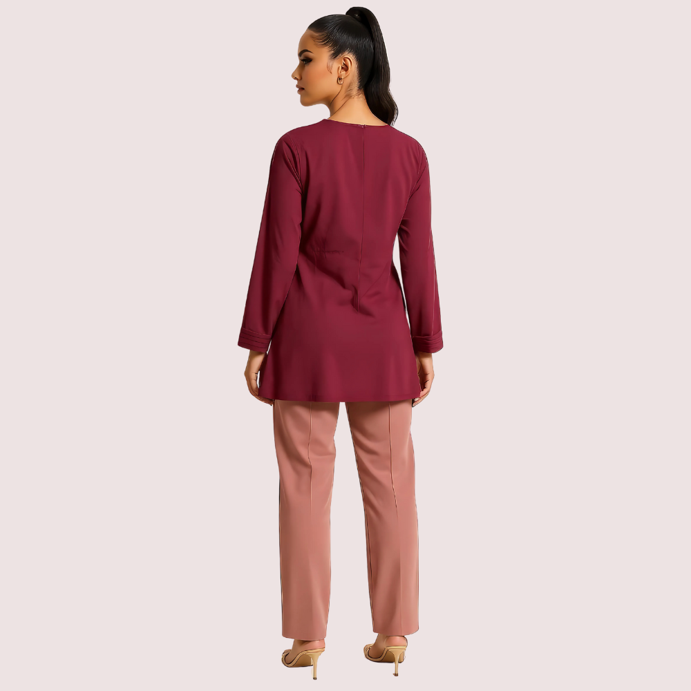 Rosewood Pintuck Pleated Cotton Top image 2