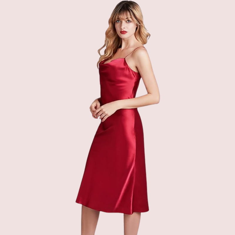 Elegant Cowl Neck Silk Nightgown for Comfort image 2