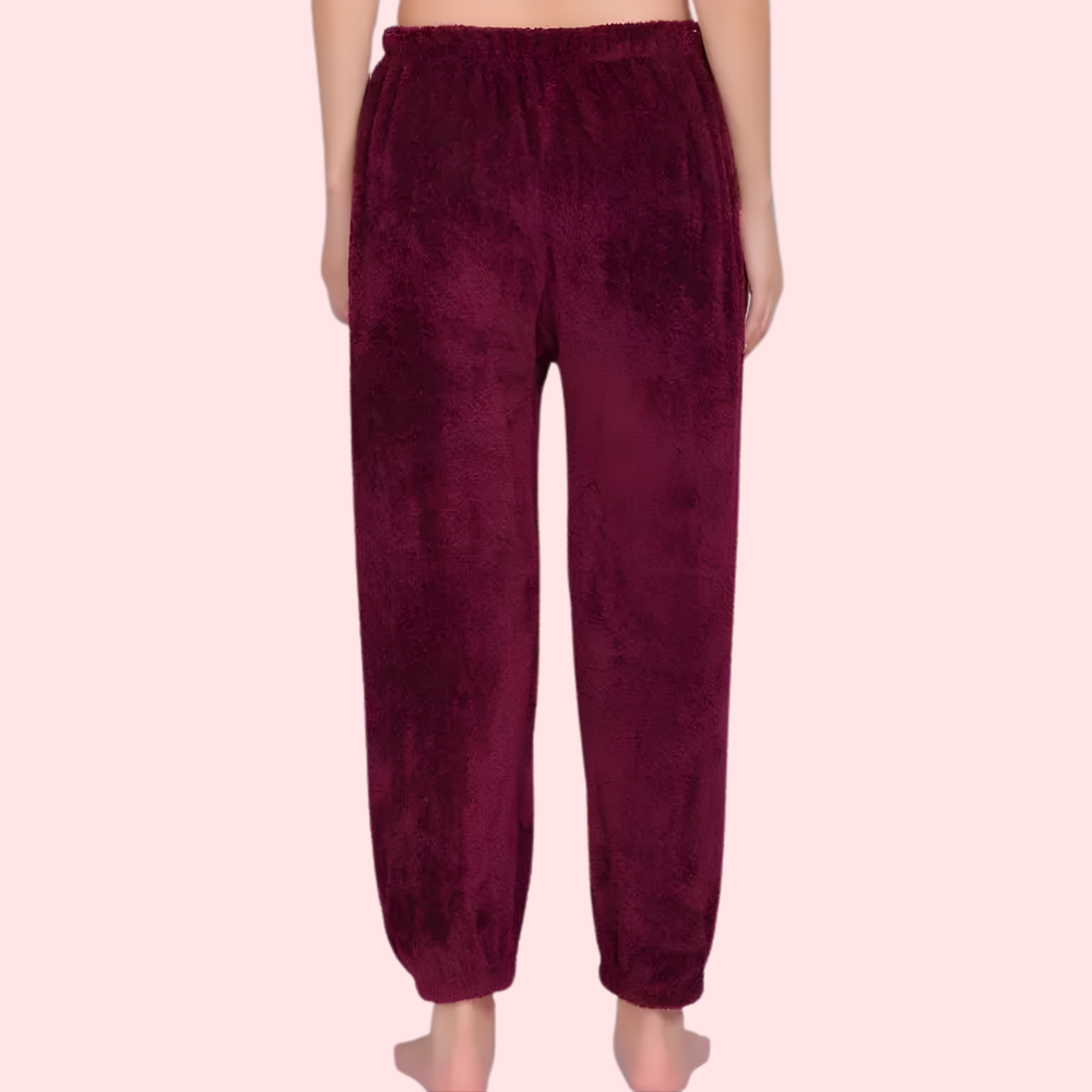 Solid Warm Wool Ladies Pajama (Pack of 2) image 3