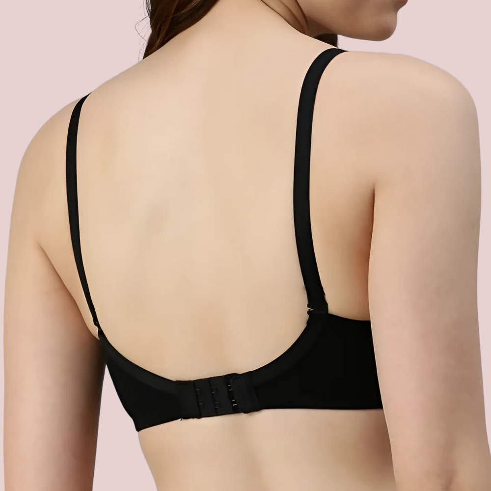 Passion Plunge – Black Seamless Padded Bra image 3