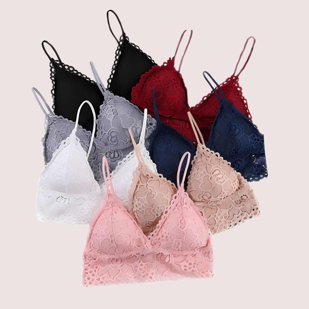 2 pack french fashion padded lace bralette image 5