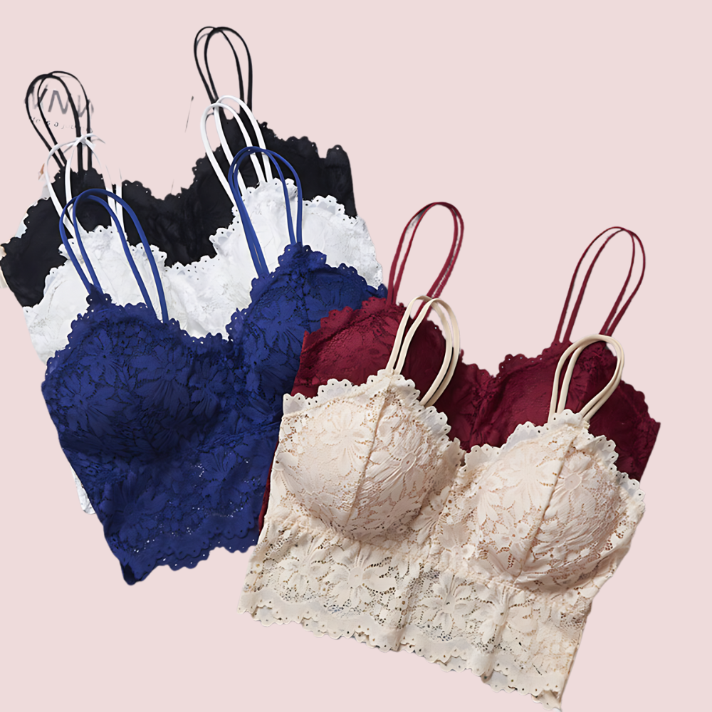 Cute Stretch lace bralette Bra top (Pack of 2) image 4