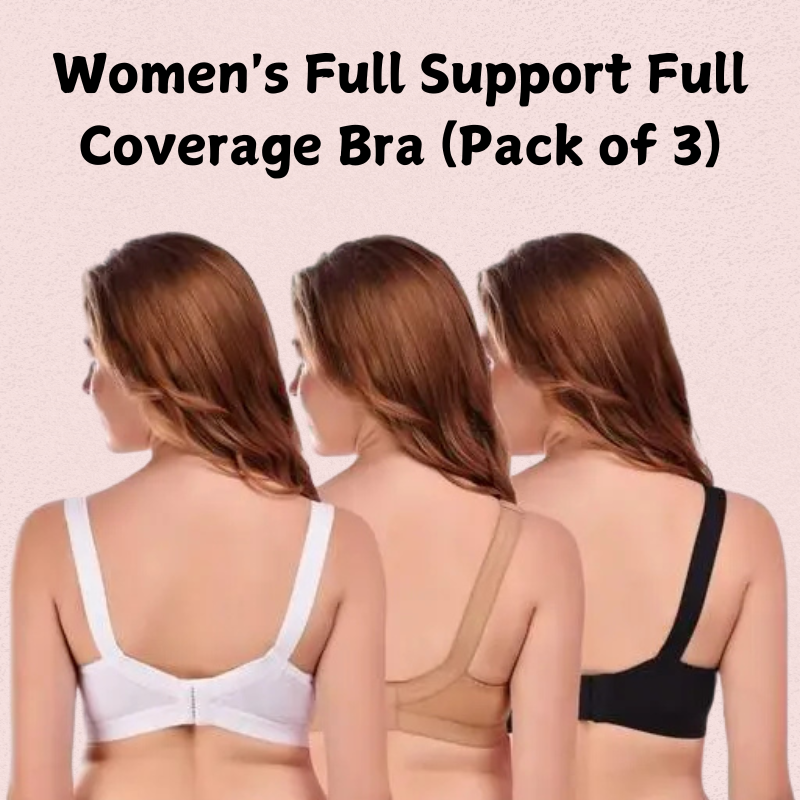 Women’s Full Support Full Coverage Bra (Pack of 3) image 3
