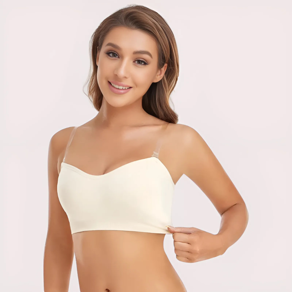 Sexy White Tube Bandeau Bra Top image 2
