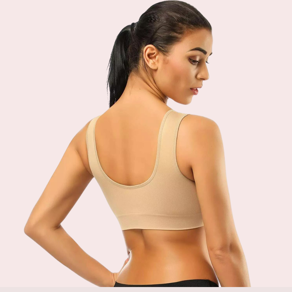 Beige Women's Ultimate Sports Bra for Yoga & Gym image 3