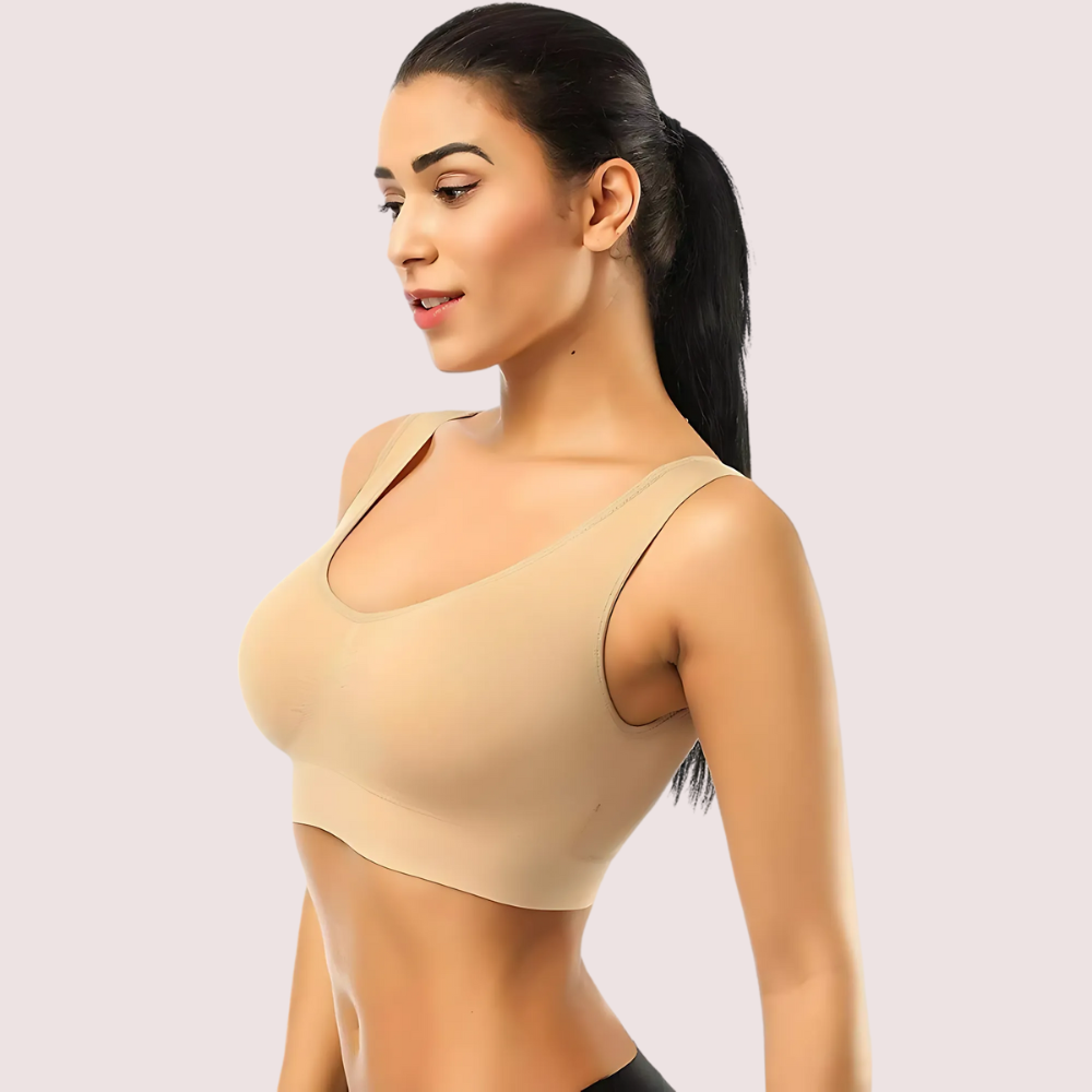 Beige Women's Ultimate Sports Bra for Yoga & Gym image 2