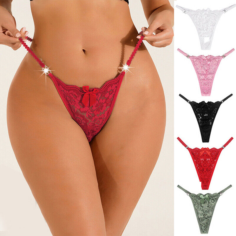 Assorted Colors Lace G-String Pack of 4 image 7