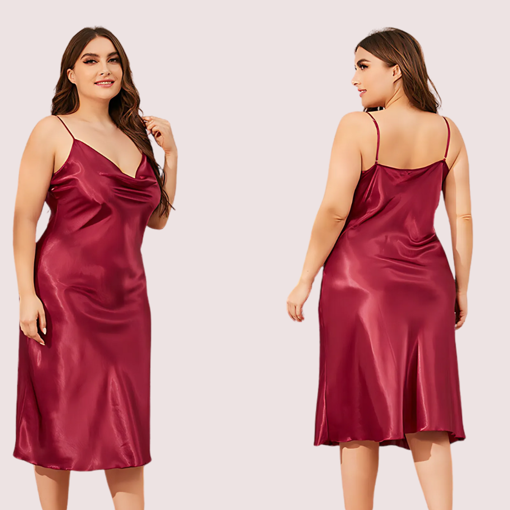 Plus Size Classic Satin Sleepwear (4XL–5XL) image 3