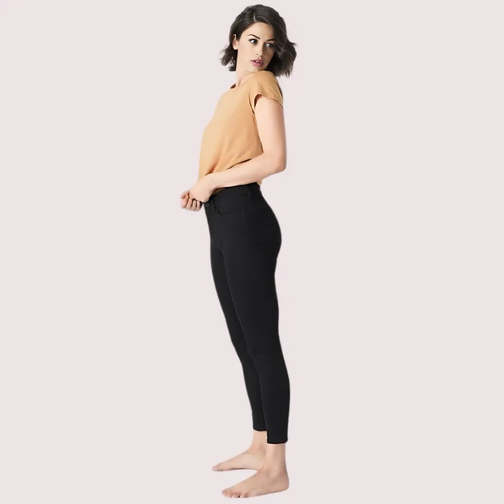 Women's Sleek Silhouette Black Skinny Fit Jeans image 3