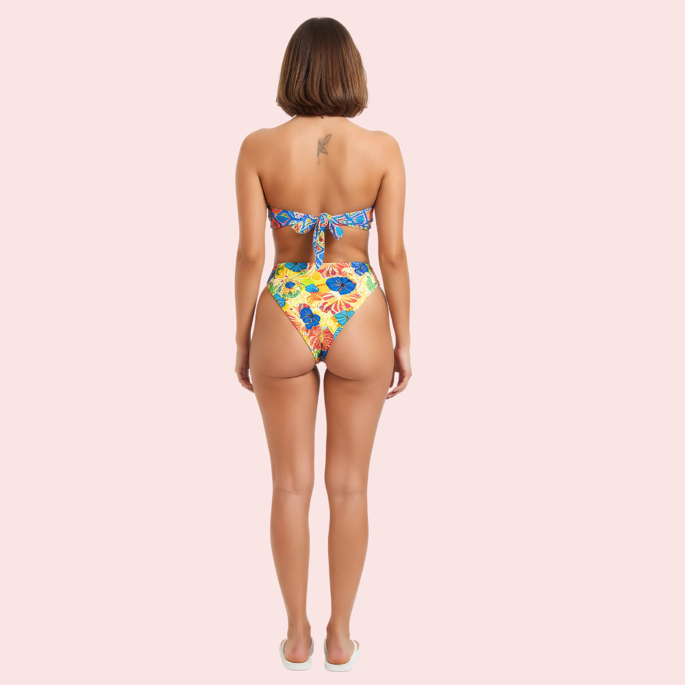 Tropical Bloom High-Cut Bikini Bottom (Bottom Only) image 2