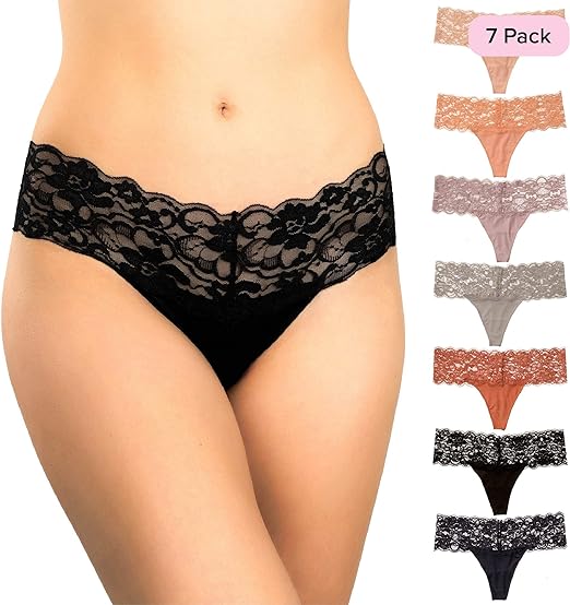 Women’s Intimates Lace Thong Set - 4 in a Pack image 5