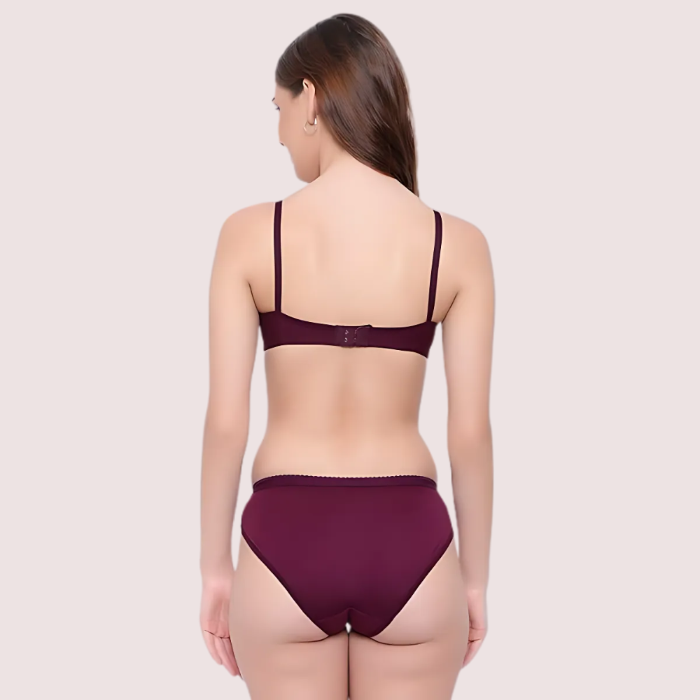 Padded Non-Wired Push-Up Bra Panty Set ( 2 Pack ) image 3