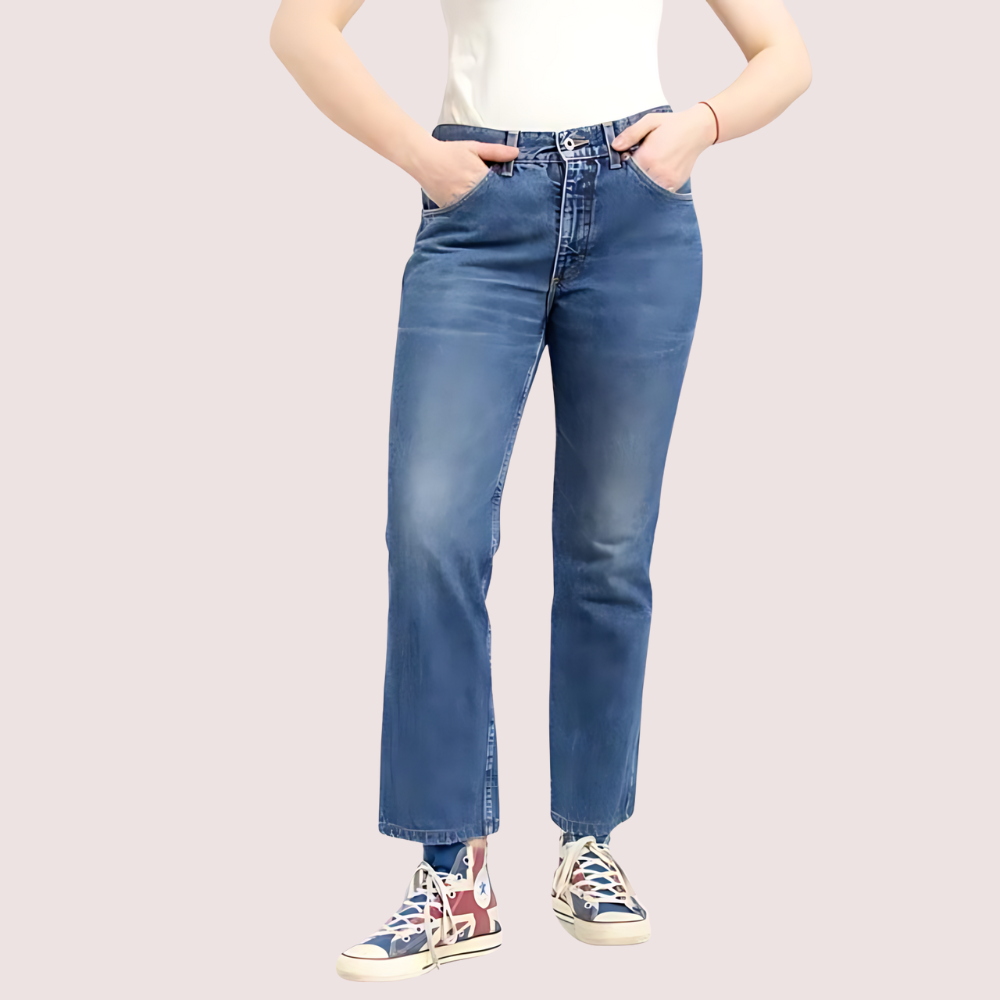 Women's 90s Blue Denim Straight Leg Jeans image 2