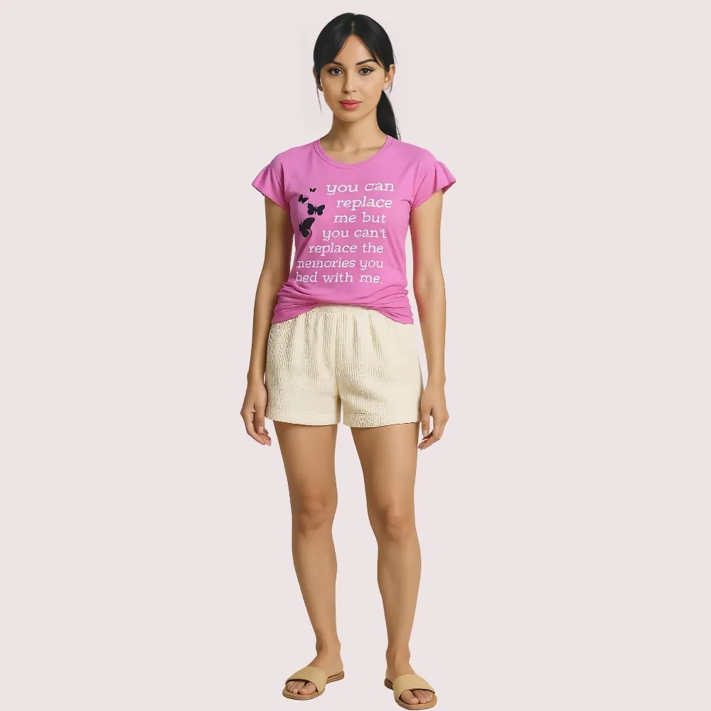 Butterfly Print Inspirational Graphic Tee - Pack of 2 image 3