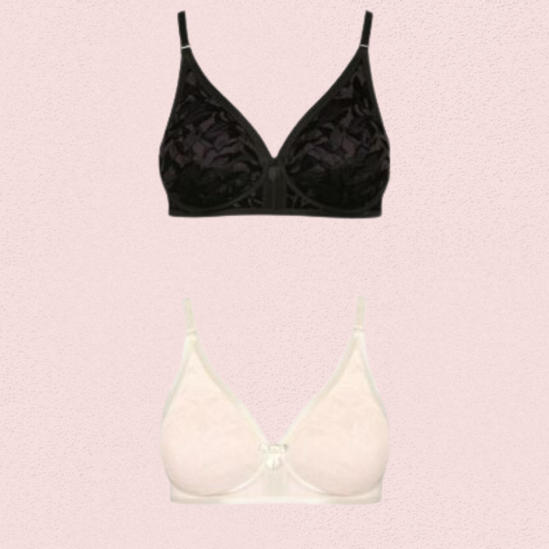 Women’s Wire-Free Cotton Bra (Set of 2) image 4