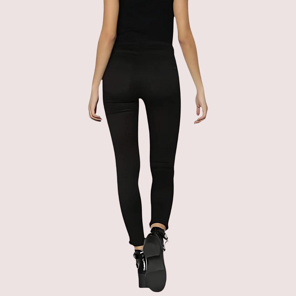 Women's Classic High Waist Royal Black Skinny Jeans image 2