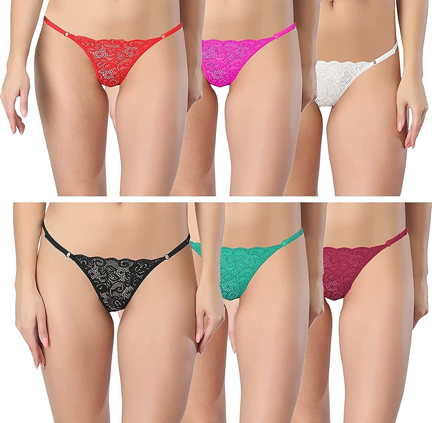 Women's Lace G-String Set - Pack of 4 image 3