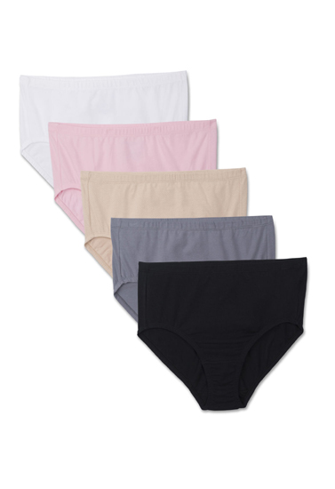 Beauty 5-Pack Soft Elastic Plus Size Panties+ 1 Free Bra image 2