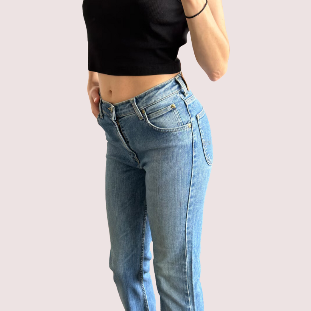 Women's Light Blue High Waist Denim Jeans image 3