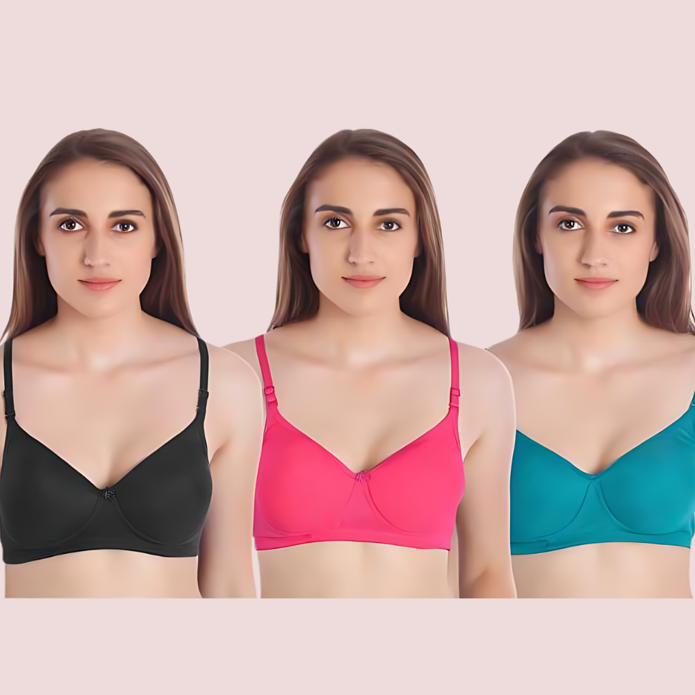 Women Full Coverage Lightly Padded Multicolor Bra image 4