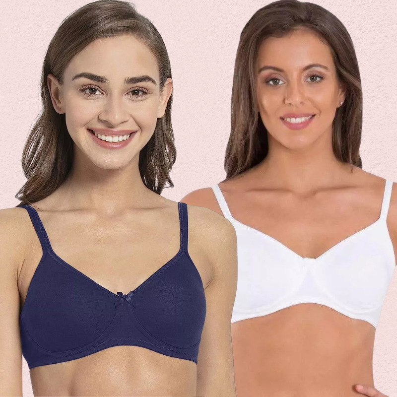 Women’s Cotton All-Day Wear Bra – Non-Wired, 2-Pack image 2