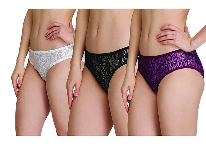 Women's Low Waist Lace Panty Trio - Pack of 3 image 2