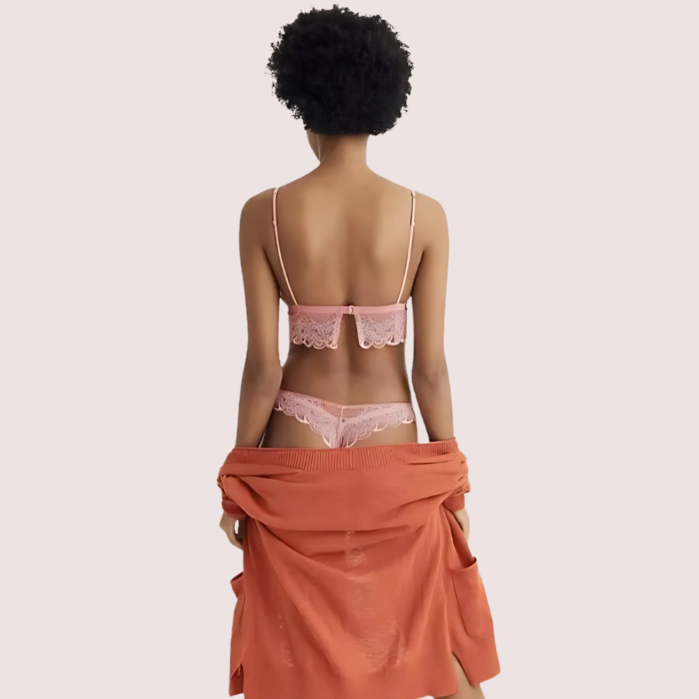 French Daina Ultra Luxury Silk Satin Lace Briefs Gift Box image 2