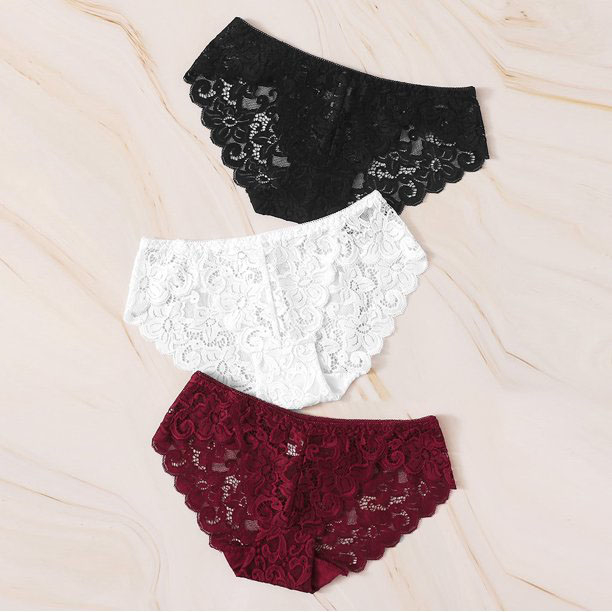 3 pack Lace Flowers hipster Panties image 2