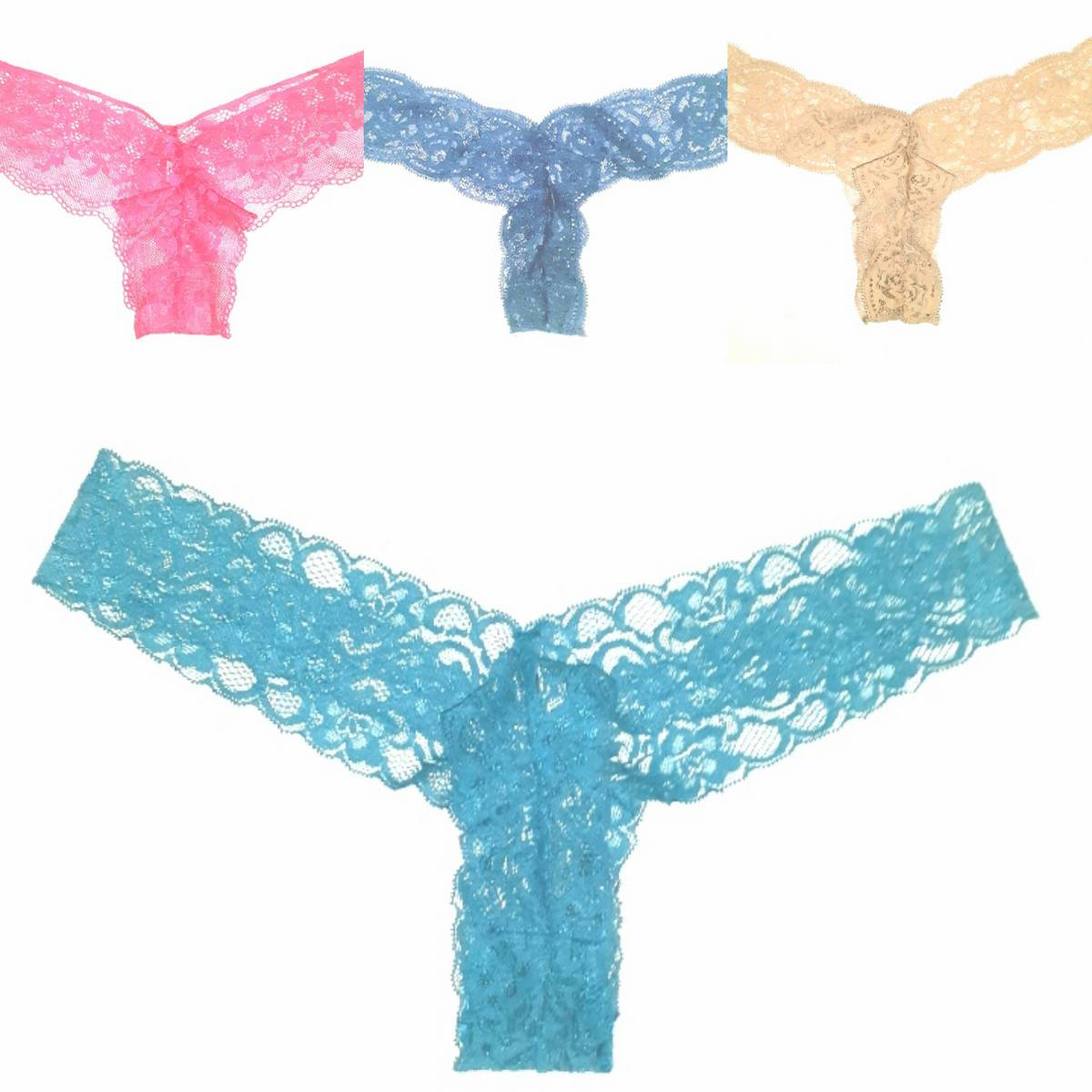 2 pack Stretch lace sexy thong panties image 5